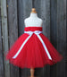 Vibrant Red Tutu Dress, Valentines Day Tutu Dress - Fully lined top sizes 4T and up