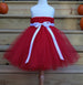 Vibrant Red Tutu Dress, Valentines Day Tutu Dress - Fully lined top sizes 4T and up