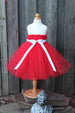 Vibrant Red Tutu Dress, Valentines Day Tutu Dress - Fully lined top sizes 4T and up