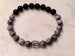 Black Onyx and Scenery Jasper Buddha Bracelet