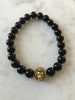 Black Onyx Lion Head Bracelet