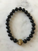 Black Onyx Lion Head Bracelet