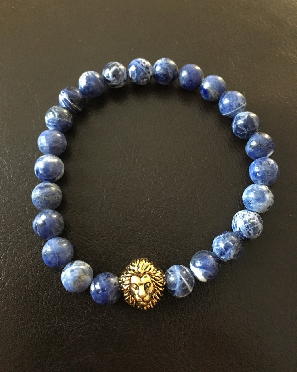 Sodalite Lion Head Bracelet, Sodalite Lion Head Bracelet, Sodalite Lion Head Mala, Sodalite Mala, Mens Sodalite Mala, Mala